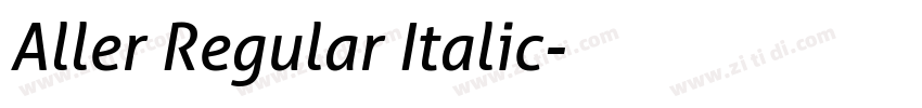 Aller Regular Italic字体转换